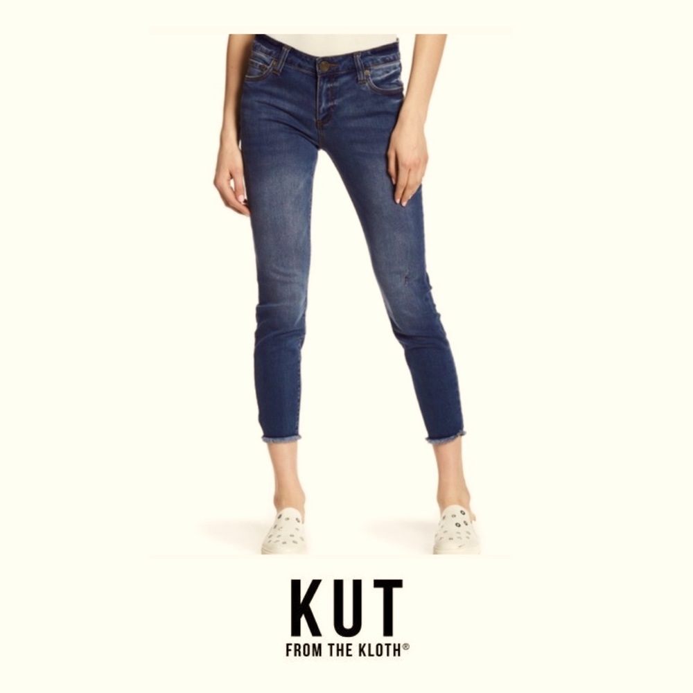Kut from the Kloth Raw Hem Skinny Jeans